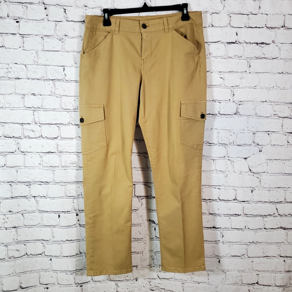 Talbots Cargo Pants Beige Signature Capri Straight Leg Pants Size 10/30 Preppy